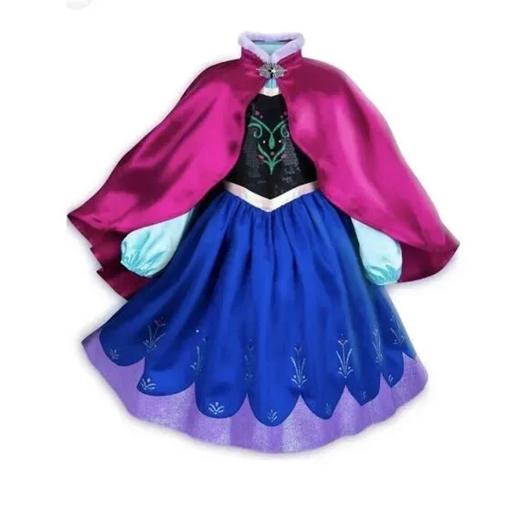Disney Girls Kids 8 Anna Frozen Halloween Costume - Picture 2 of 9